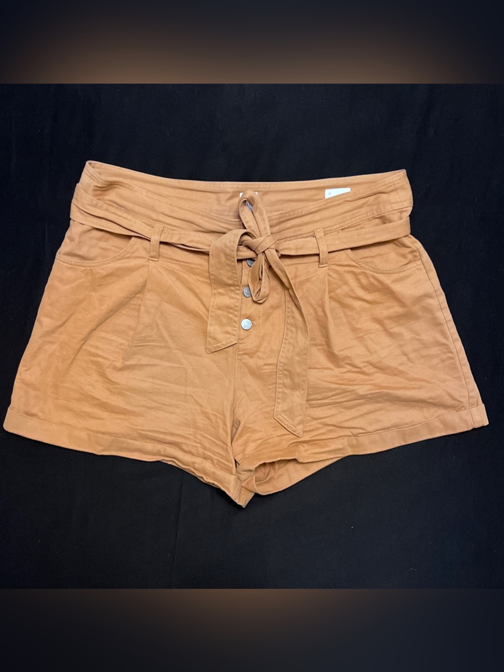 GAP Tan Waist Tie Front Shorts Size 18